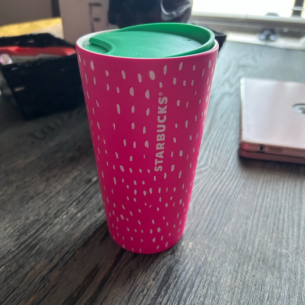 Cute limited edition strawberry coffee cup.